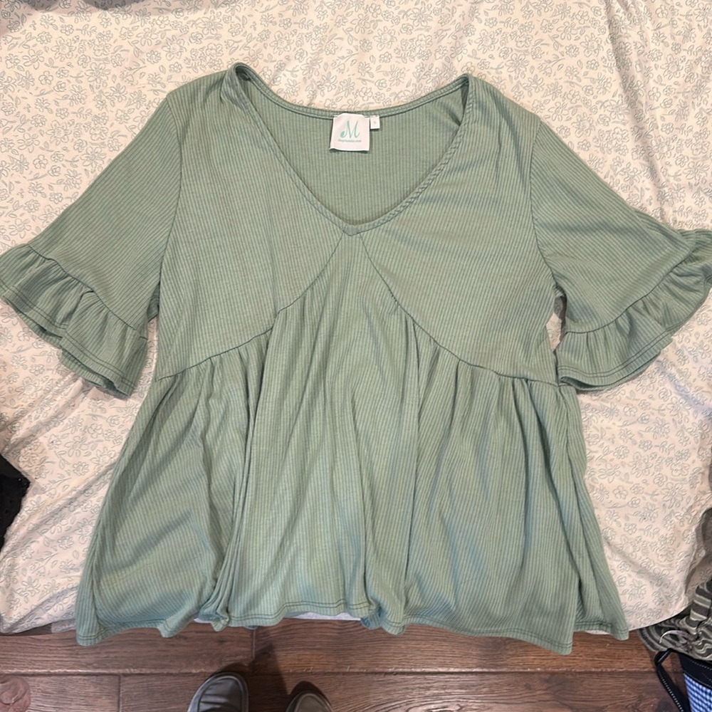 Sage green blouse
